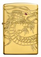 Зажигалка Zippo Armor™ с покрытием High Polish Gold Plate, латунь/сталь, золотистая, 36x12x56 мм