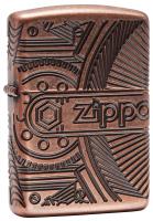 Зажигалка Zippo Armor с покрытием Antique Copper, латунь/сталь, медная, матовая, 36x12x56 мм