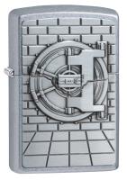 Зажигалка Zippo Classic с покрытием Street Chrome, латунь/сталь, серебристая, матовая, 36x12x56 мм