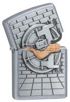 Зажигалка Zippo Classic с покрытием Street Chrome, латунь/сталь, серебристая, матовая, 36x12x56 мм