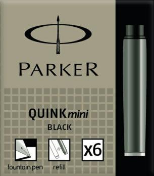 Parker Чернила (картридж), черный, 6 шт в упаковке
