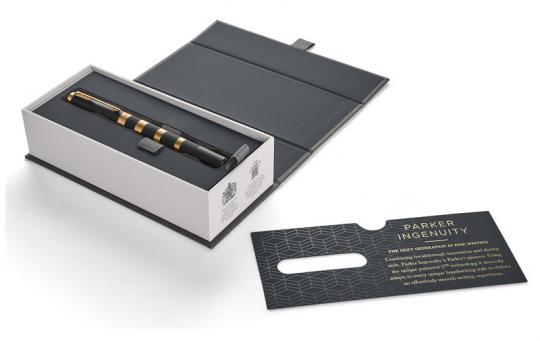 Parker Ingenuity - Black Rubber/Metal GT, ручка 5th пишущий узел, F*