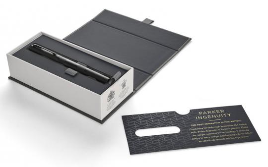 Parker Ingenuity - Black PVD, ручка 5th пишущий узел, F