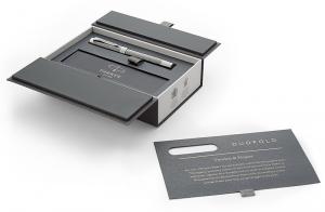 Parker Duofold - Ruthenium Chiselled CT, ручка-роллер, F