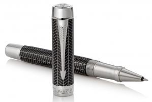 Parker Duofold - Black Chevron CT, ручка-роллер, F