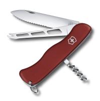 Нож Victorinox Cheese Knife, 111 мм, 6 функций, с фиксатором лезвия, красный