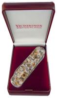 Нож-брелок Victorinox LE, 74 мм, 4 функции, рукоять из натур. камня, "Baltic Brown"(подар.упаковка)
