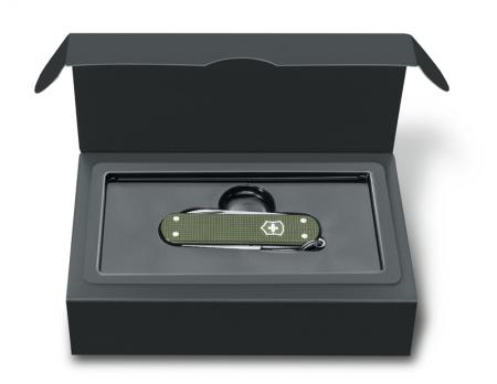 Нож-брелок Victorinox Classic, 58 мм, 5 функций, алюминиевая рукоять, зелёный