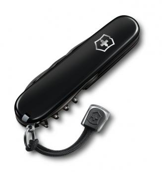 Нож Victorinox Spartan PS, 91 мм, 13 функций, чёрный, с темляком