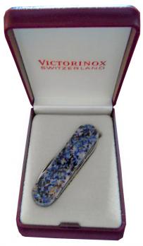Нож-брелок Victorinox Classic LE, 58 мм, 4 функции, натур.камень, "Azul Santa Cruz" (подар.упаковка)