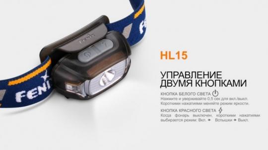 Фонарь светодиодный налобный Fenix HL15 фиолетовый, 200 лм, 2-ААА